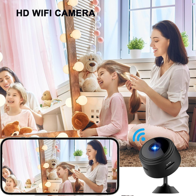 Mini Security Wireless Hidden Spy Camera for Home Use - WiFi Camera, HD 1080P Indoor/Outdoor Night Vision 