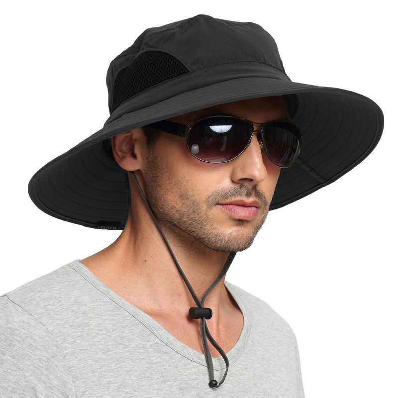 Wide Brim Bucket Hat - Water Repelling Sun Hat