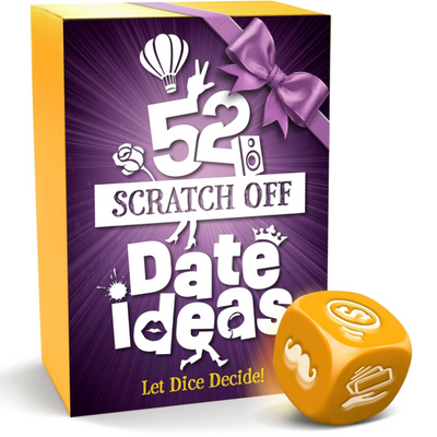 52 Scratch Off Date Night Ideas with Decision Dice