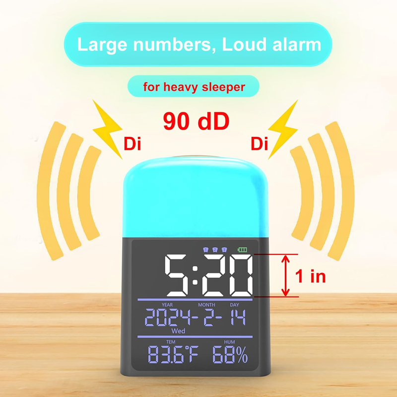 Digital Sunrise Alarm Clock - 9 Color Night Light