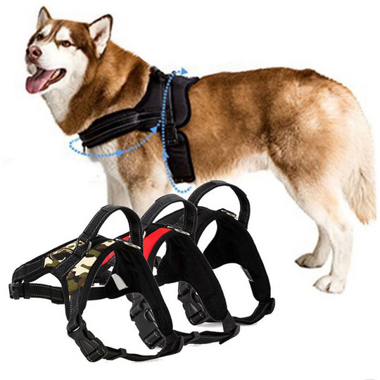  Adjustable No Pull Dog Harness for Large Dog with Belt Buckle