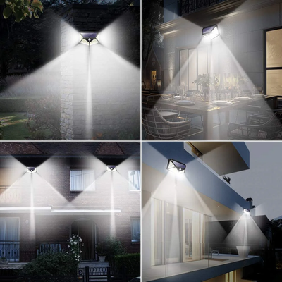 2 Pack Outdoor Solar Lights, 3 Modes, Wireless, IP65 Waterproof, Heatproof Solar Motion Sensor Security Lights