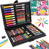 80-Piece Kids Art Supplies Set, Portable Art Case with Gouache, Colored Pencils, Crayons, Markers & More