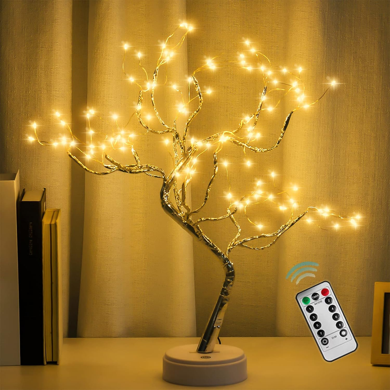 20" 108 LED Tabletop Bonsai Tree Light - Battery/USB Operated