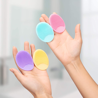  4 Pack Skin Exfoliator Scrubber Set - Soft Silicone