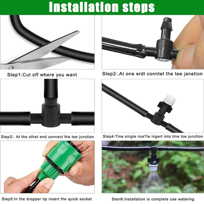 68Pcs Garden Irrigation System - Drip Irrigation System