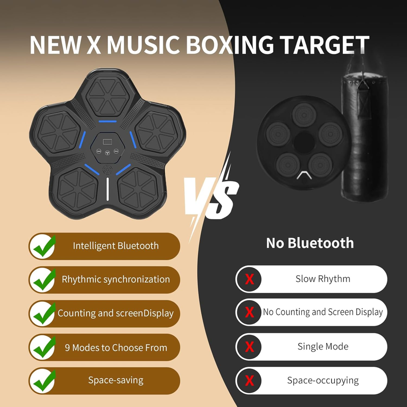 Music Boxing Machine with Gloves, Wall Mounted