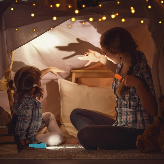 10-Pack Mini Flashlight Set with 9-LEDs Each - AAA Batteries Included