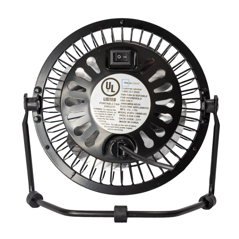 Personal USB Powered Desk Top Fan - 4 Inch 