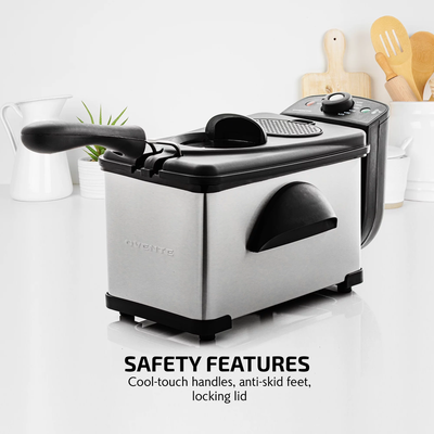 2 Liter Capacity Electric Deep Fryer with Viewing Window