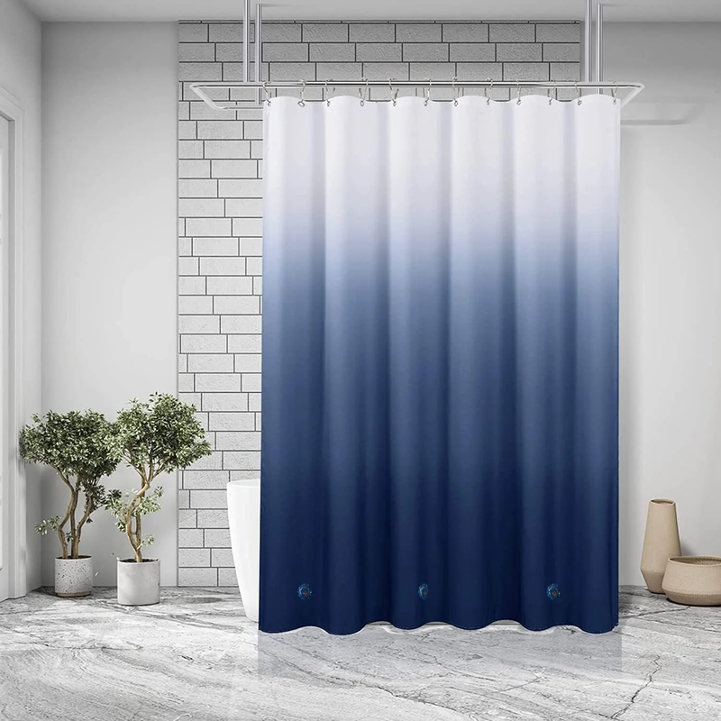 Waterproof 4G Lightweight Shower Curtain Liner 72 x 72 With Heavy Duty Magnets