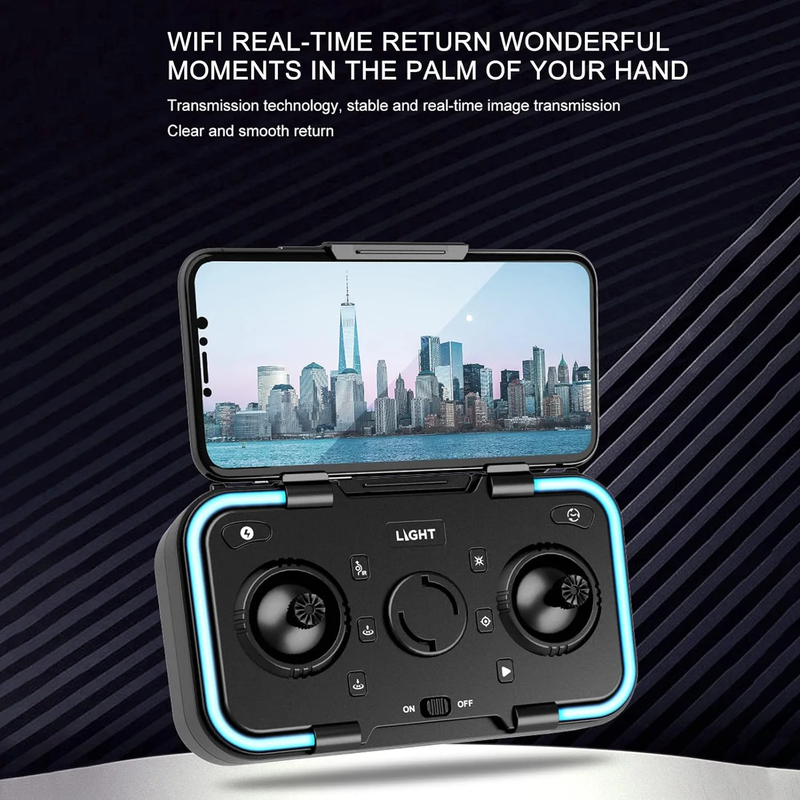 4K Drone with HD Dual Camera, Gesture Control, 3D Flight, Altitude Hold, One-Key Start, Optical Positioning