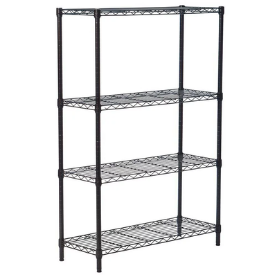 4 Layer Metal Wire Shelving Rack - Adjustable Unit