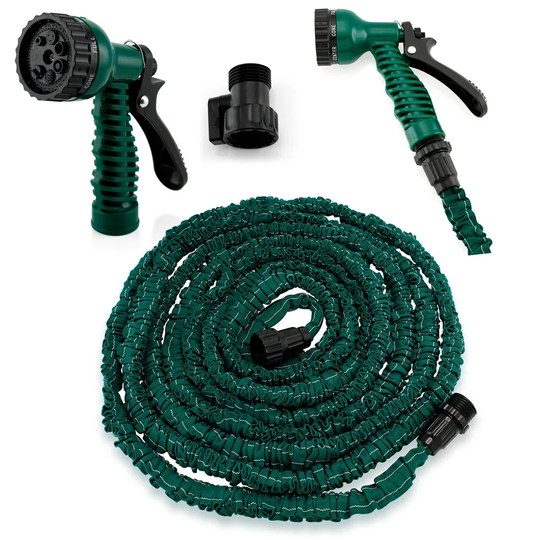 Expandable Flexible Deluxe Garden Water Hose w/ Spray Nozzle - 75ft