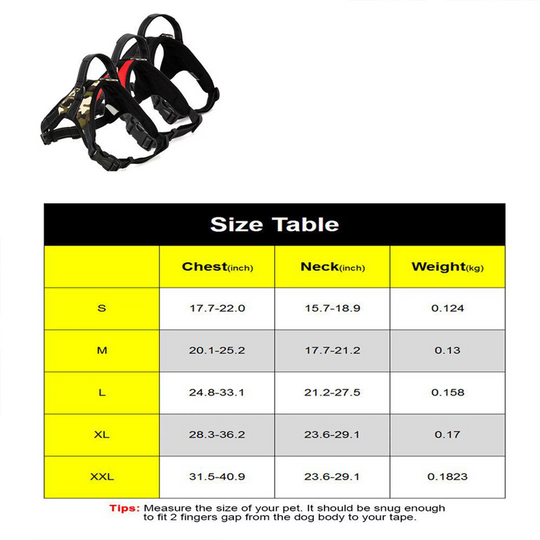  Adjustable No Pull Dog Harness for Large Dog with Belt Buckle