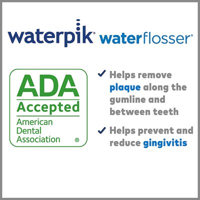 Waterpik Cordless Advanced Water Flosser For Teeth, Gums, Braces, Dental Care With Travel Bag and 4 Tips, ADA Accepted, Rechargeable, Portable, and Waterproof, White WP-560