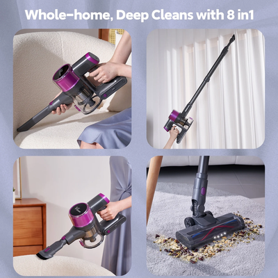 Cordless Stick Vacuum Cleaner - Lightweight with LED Display Screen