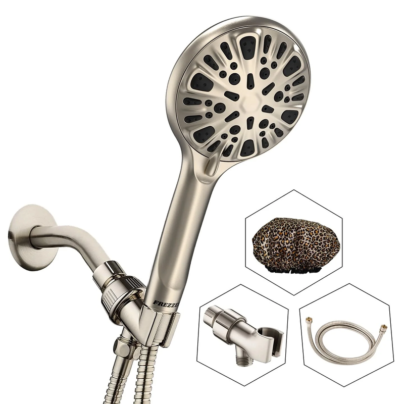 High Pressure Shower Head with Detachable Handheld - 9 Spray Settings