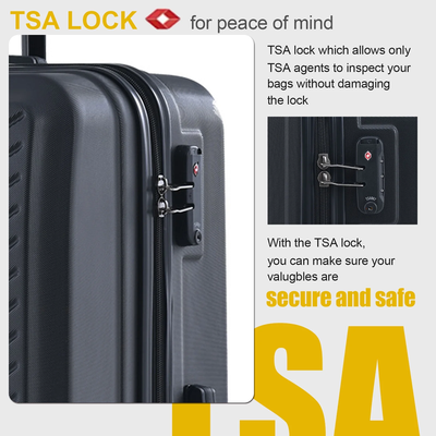 3 Piece Hardshell Luggage Set - Lightweight, TSA Locks,  and Spinner Wheels