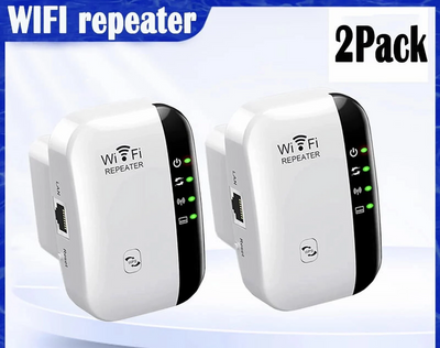 2 Pack Wifi Extender Booster, Covers up to 3000 Sq.Ft