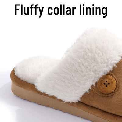 Woman's Fuzzy Slippers - Memory Foam