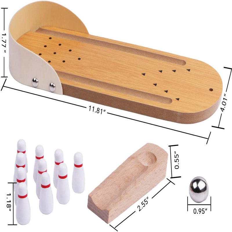 Jozie Check -Table Top Mini Bowling Game Set