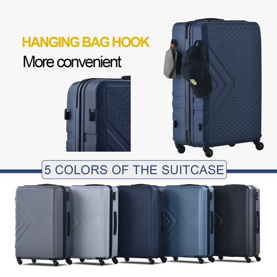 3 Piece Hardshell Luggage Set - Lightweight, TSA Locks,  and Spinner Wheels