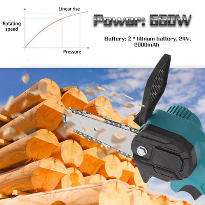 4" Mini Saw Cordless Power - Battery Operated - 21 Volt 2Ah Lithium-Ion