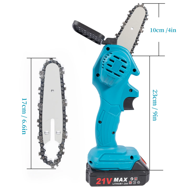 4" Mini Saw Cordless Power - Battery Operated - 21 Volt 2Ah Lithium-Ion