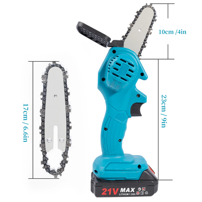 4" Mini Saw Cordless Power - Battery Operated - 21 Volt 2Ah Lithium-Ion