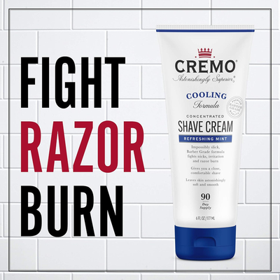 Cremo Barber Grade Cooling Shave Cream, Astonishingly Superior Ultra-Slick Shaving Cream