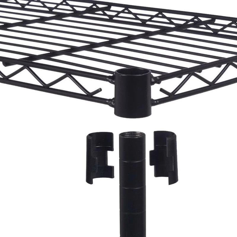 4 Layer Metal Wire Shelving Rack - Adjustable Unit