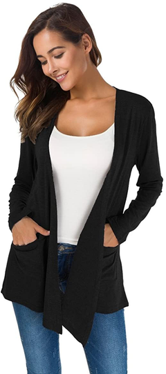 TownCat Cardigans for Women Loose Casual Long Sleeved Open Front Breathable Cardigans with Pockets
