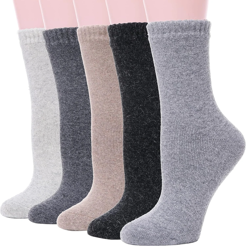 5 Pack Merino Wool Hiking Socks for Women