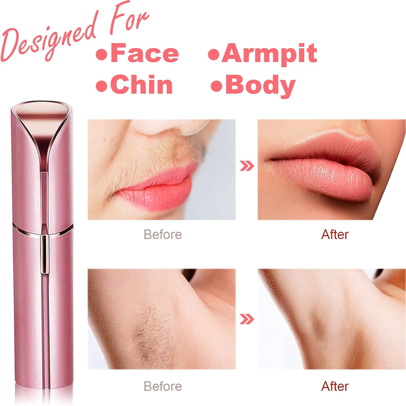 Mini Electric Razor Shaver Portable Bikini Epilator for Lips, Chin, Armpit, Peach Fuzz-USB Rechargeable