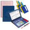  2 Pack Slim Passport Travel Wallet Plus 4 Bonus Luggage Tags, Waterproof Cover/Case Protector