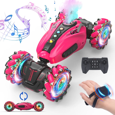 1:12 RC 2.4Ghz 4WD Hand Controlled RC Car with 360° Rotating, Spray, Lights & Music