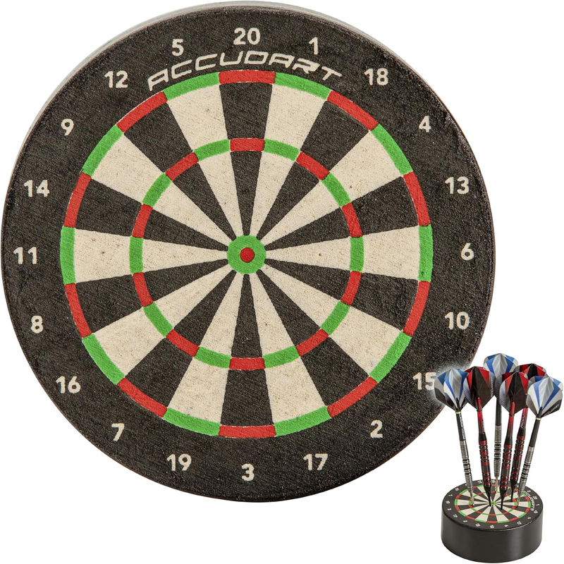 3" Self Healing Sisal Dartboard - Official Mini Replica - Store Your Darts Anywhere - Darts Not Included, Black