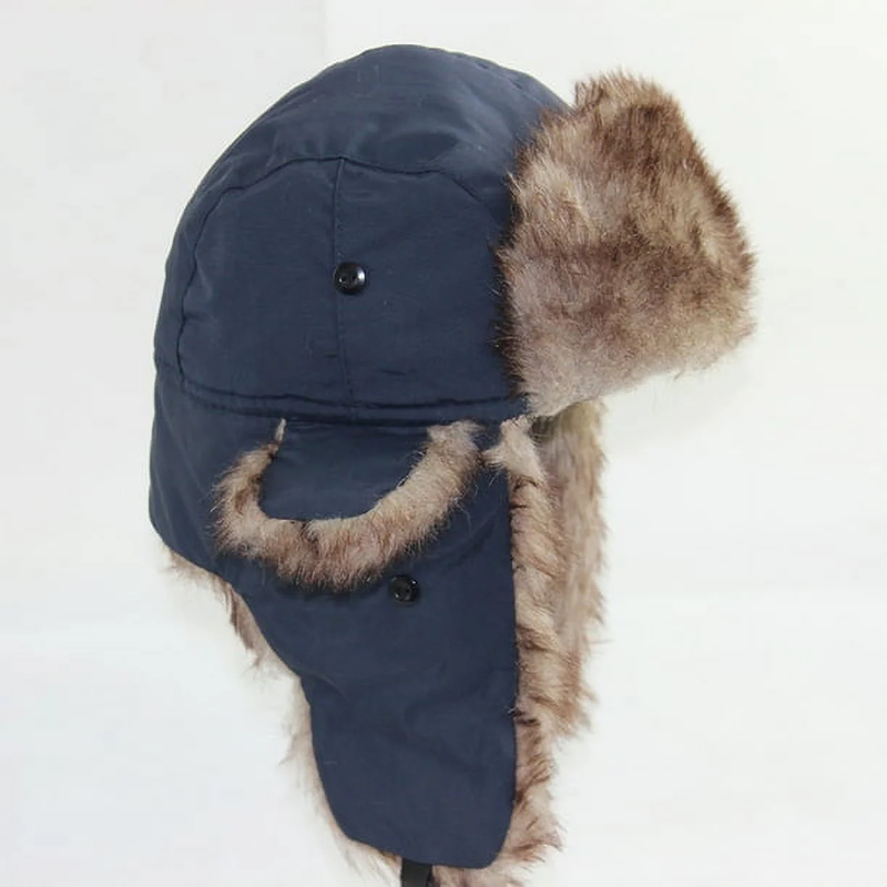 Unisex Trapper Bomber Hat with Warm Ear Flaps