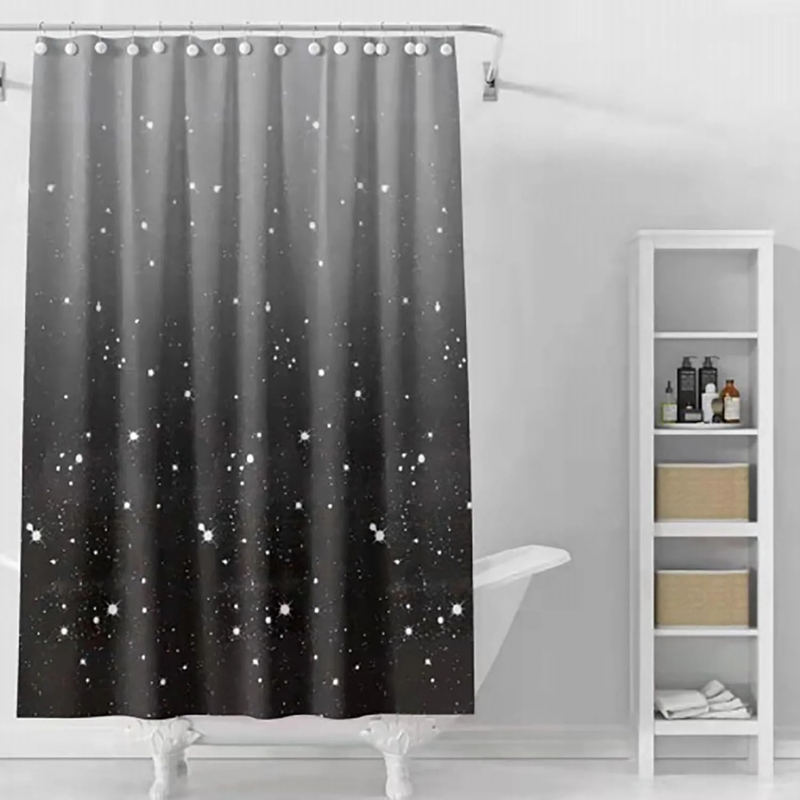 Waterproof 4G Lightweight Shower Curtain Liner 72 x 72 With Heavy Duty Magnets