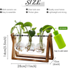 3 Bulb Vase Plant Terrarium with Wooden Stand, Air Planter for Hydroponics