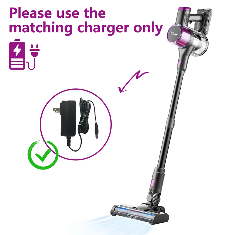 Cordless Stick Vacuum Cleaner - Lightweight with LED Display Screen