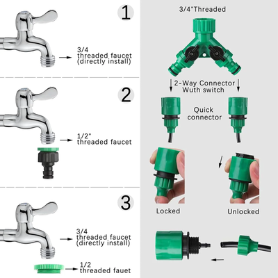 68Pcs Garden Irrigation System - Drip Irrigation System