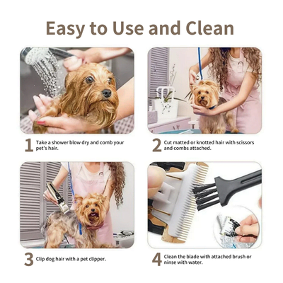 4-in-1 Pet Dog Grooming Clippers Kit - Universal for Dogs and Cats