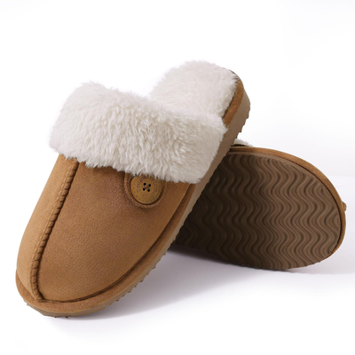 Woman's Fuzzy Slippers - Memory Foam