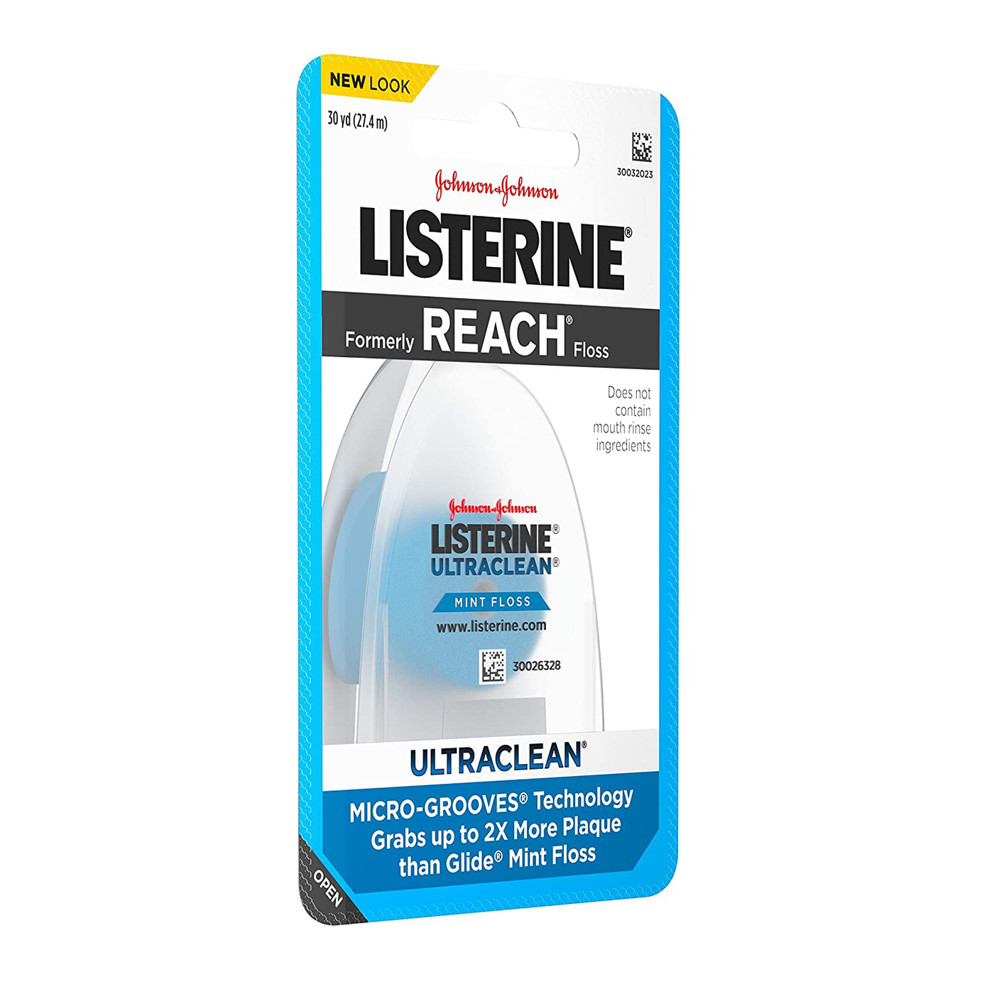 Listerine Ultraclean Dental Floss, Oral Care, Mint-Flavored, 30 Yards (pack of 6)