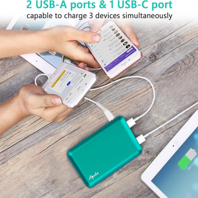 10000mAh Portable Power Bank Phone Charger, Dual 3A High-Speed Output