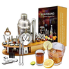 24 Pcs 750ml Cocktail Shaker Set with Stand, Stainless Steel