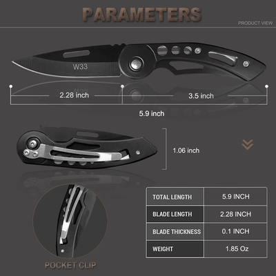 Stainless Steel Key Knife/Box Cutter Knife - Small Compact Knife