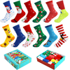 12 Pairs Christmas Winter Fun Socks Unisex Gift Socks for Family